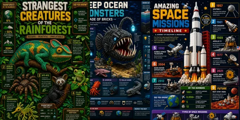 Brickverse Infographic Posters generated by undefined