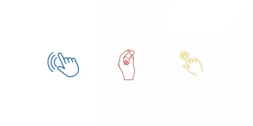 Minimal Line Gesture Icons generated by gemini-image