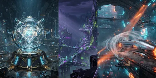Futuristic Worlds generated by gemini-image