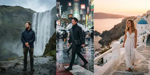 Cinematic Travel Destinations generated by gemini-image