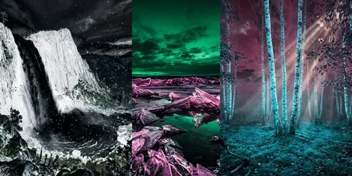 Inverted Nature Surreal Art generated by gemini-image