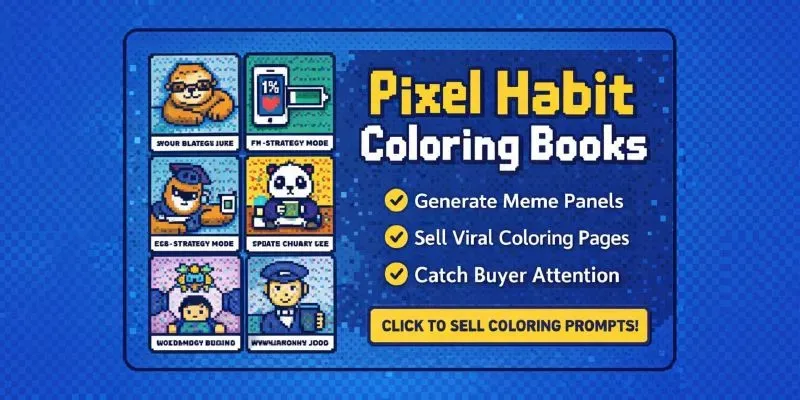 Infographic Pixel Habit Coloring Books generated by undefined