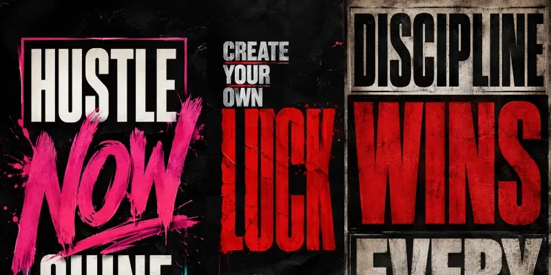 Bold Motivational Typography Packs generated by undefined
