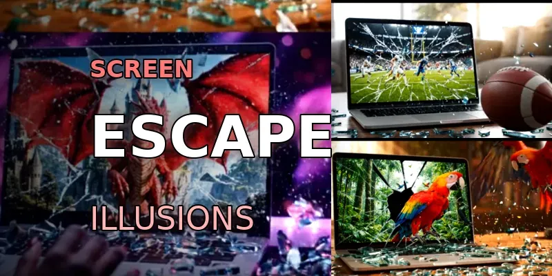 Hypnotic Screen Escape Illusion Videos generated by undefined