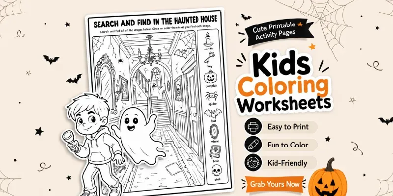 Kids Coloring Book Worksheets generated by undefined