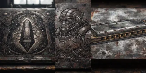 Victorian Industrial Metal Etchings generated by gemini-image