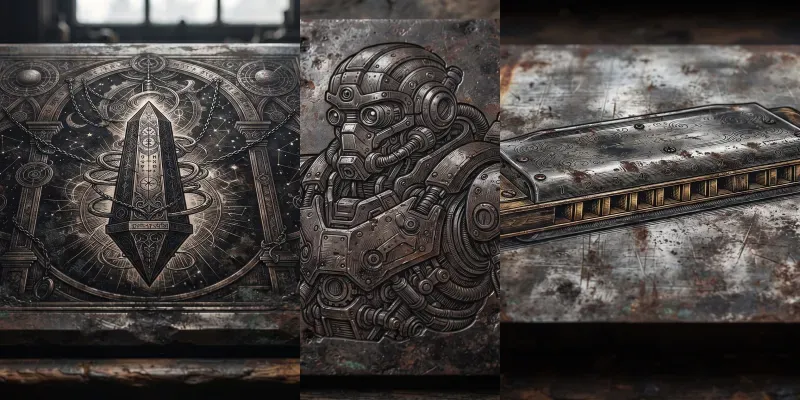 Victorian Industrial Metal Etchings generated by undefined