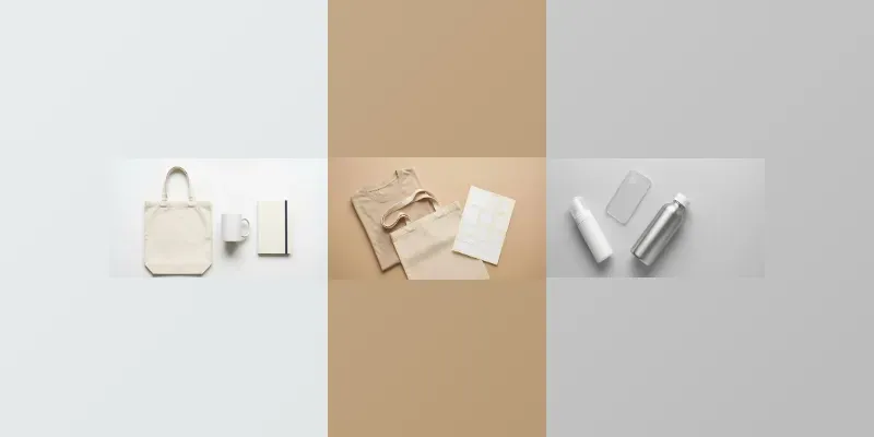 Multiple Product Flat Lay Mockup Sets