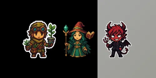 16bit Inspired Stickers generated by chatgpt-image