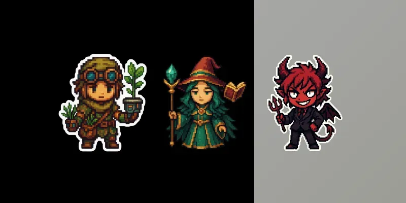 16bit Inspired Stickers generated by undefined