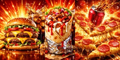Highimpact Fast Food Promo Posters generated by chatgpt-image