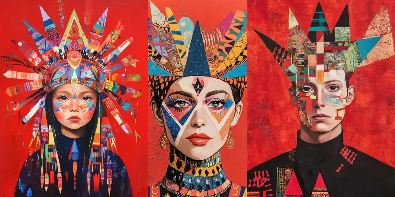 Avantgarde Ethnic Portrait Art generated by undefined