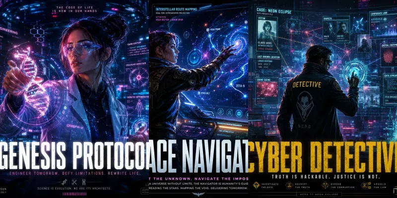 Cyberpunk Tech Posters generated by undefined