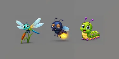 Cute Cartoon Game Mascots generated by chatgpt-image