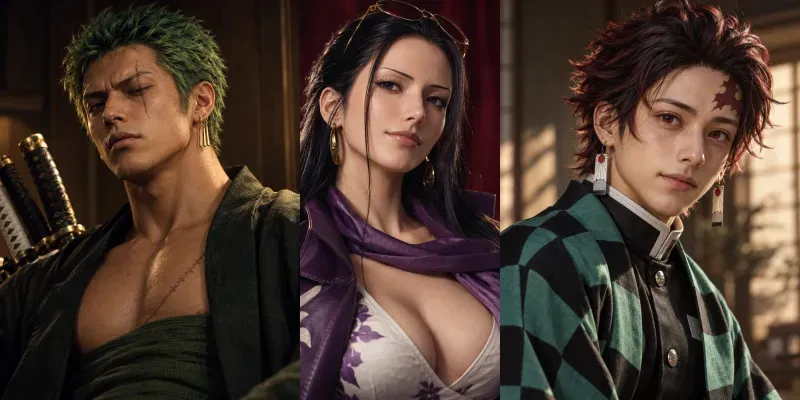 Cinematic 3d Anime Character Portraits