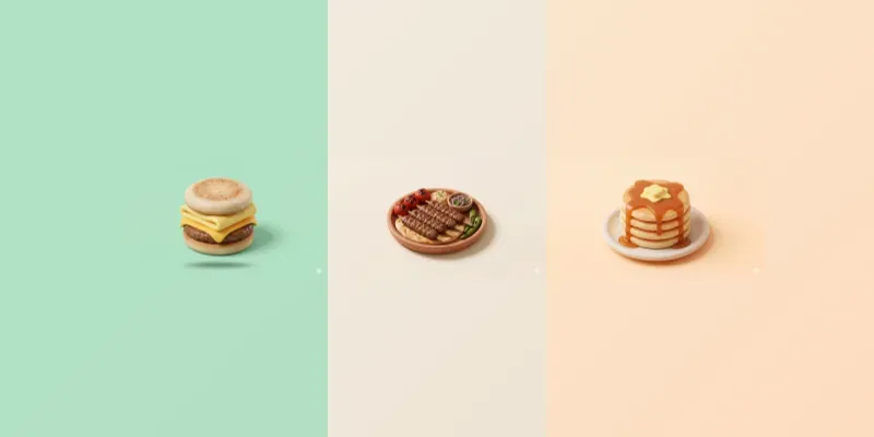 Amazingly Expressive 3D App Food Icons generated by undefined