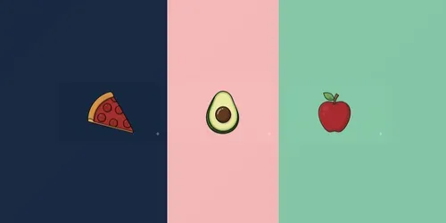Minimalist Vector Food Illustrations generated by gemini-image
