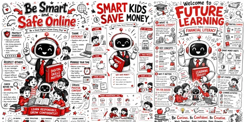 Educational Doodle Infographic Posters generated by undefined
