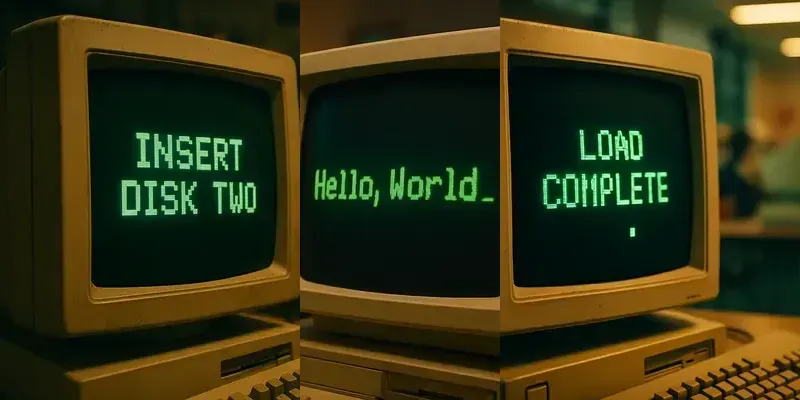 Vintage Crt Monitor Text Art generated by undefined