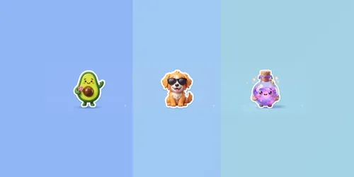 Cute 3D Clay Diecut Sticker Generator generated by gemini-image