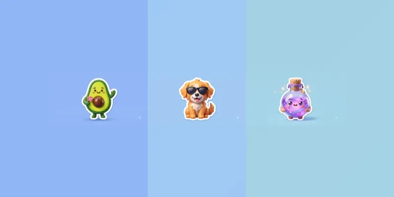 Cute 3D Clay Diecut Sticker Generator generated by undefined