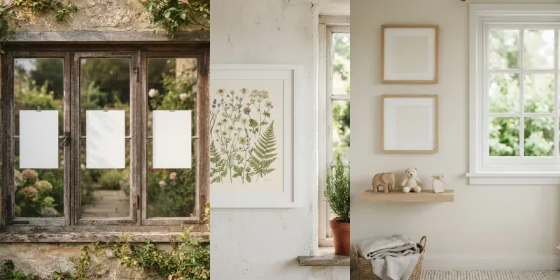 Cottage Window Poster Mockup Systems generated by undefined