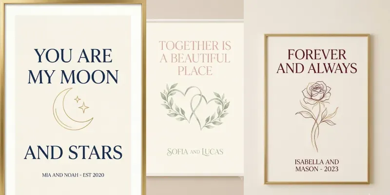 Romantic Love Quote Poster Studios generated by undefined