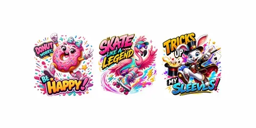 Cartoon Action Mascots generated by chatgpt-image
