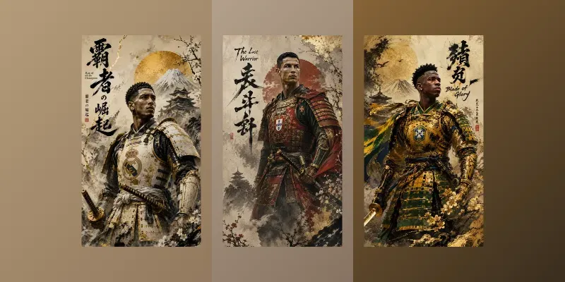 Football Samurai Fantasy Art generated by undefined
