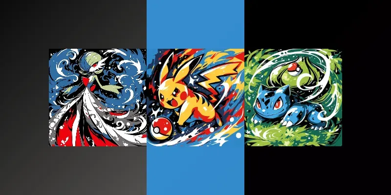 Pokemon Vibrant Dynamic Art generated by undefined