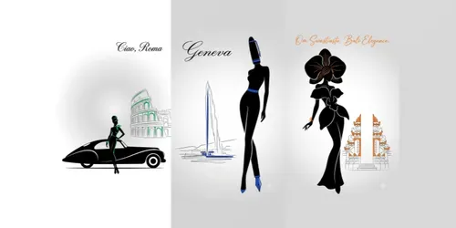Minimalist Chic Silhouette Travel Art generated by gemini-image