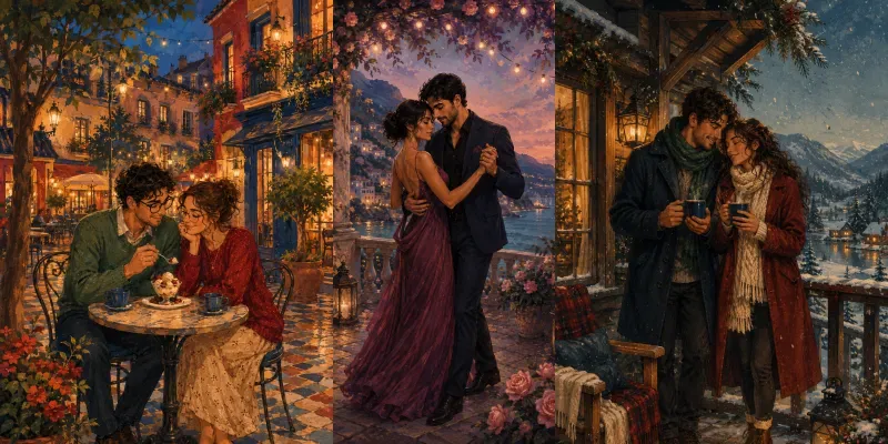 Romantic Couple Story Illustrations