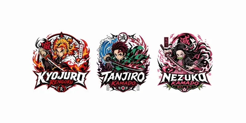 Demon Slayer Mascot Logos generated by undefined