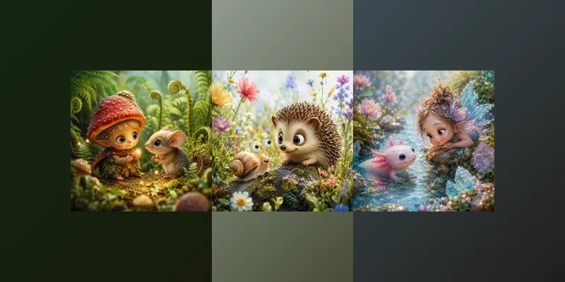 Whimsical Tiny Creature Friends generated by undefined