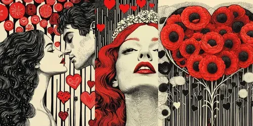 Ethereal Valentine Art Cards generated by midjourney