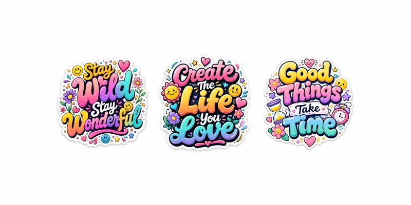 Happy Vibes Typography Creators generated by undefined