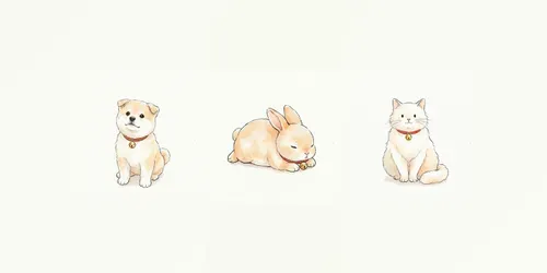 Minimalist Cute Watercolor Animal Paints generated by gemini-image