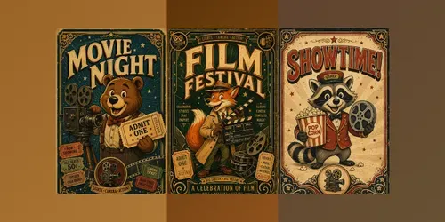 Vintage Cinema Character Posters generated by chatgpt-image