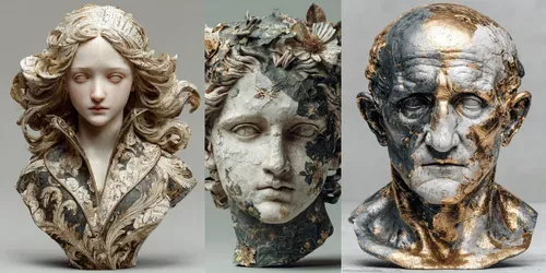 Timeless Patterned Bust Portraits generated by midjourney