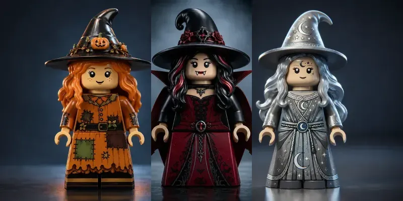 Cute Lego Witch Minifigures generated by undefined