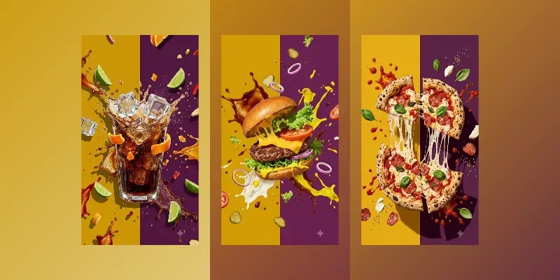 Pop Bold Solid Splash Food Stages generated by undefined
