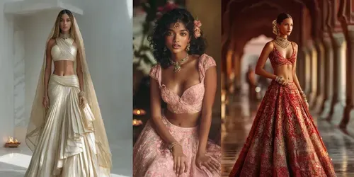 20 Luxury Diwali Lehenga Editorial Prompts generated by midjourney
