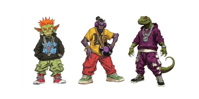 Urban Anime Cool Kid Character Designs generated by undefined