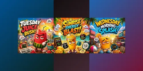 Summer Morning Chaos Cartoon Posters generated by chatgpt-image