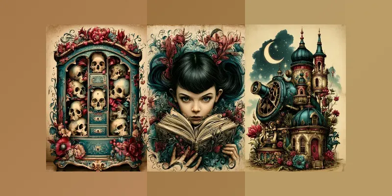 Gothic Fairytale Illustrations generated by undefined