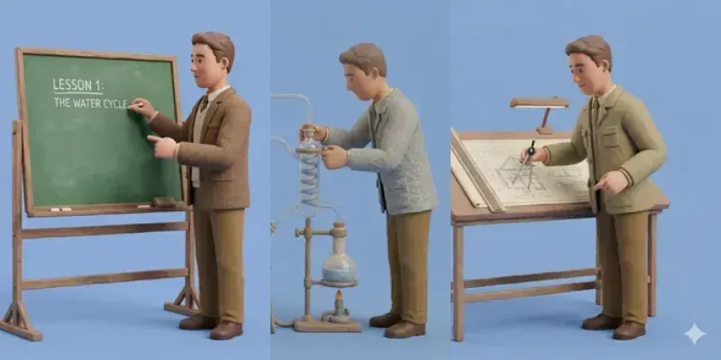3D Claymation Professions Dual Poses generated by undefined