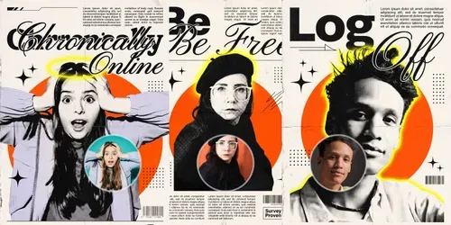 Vintage Zine Popart Posters generated by gemini-image