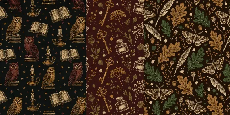 Dark Academia Botanical Patterns generated by undefined