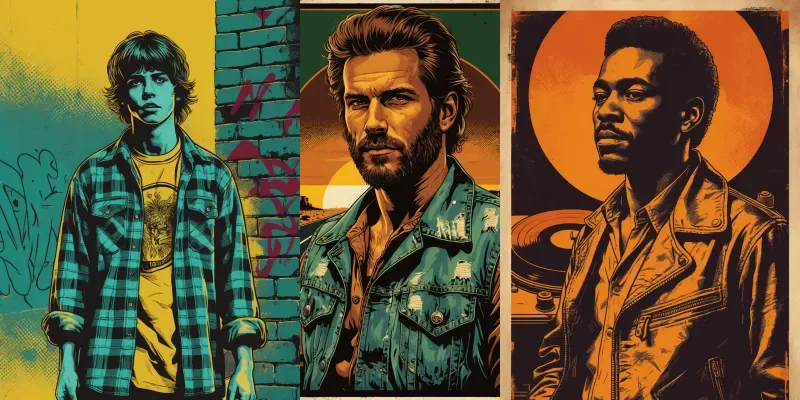 Vintage Retro Portrait Posters generated by undefined