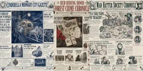 Illustrated Storybook Newspapers generated by chatgpt-image